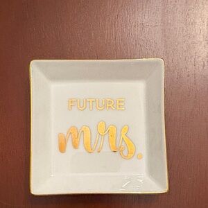 Gold and White Future Mrs. Jewelry Dish